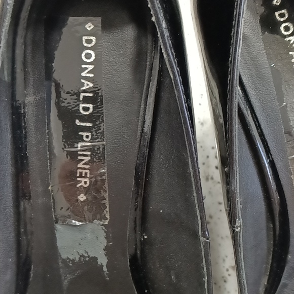 Donald J Pliner Black Peep Toe Wedge size 6.5 - Picture 8 of 10